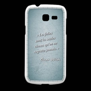 Coque Samsung Galaxy Fresh Les Folies Turquoise Citation Oscar Wilde