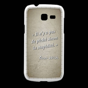 Coque Samsung Galaxy Fresh Pêché stupidité Sepia Citation Oscar Wilde