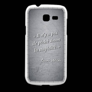 Coque Samsung Galaxy Fresh Pêché stupidité Noir Citation Oscar Wilde