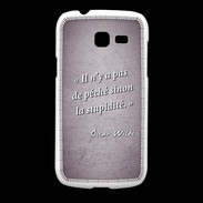 Coque Samsung Galaxy Fresh Pêché stupidité Violet Citation Oscar Wilde