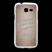 Coque Samsung Galaxy Fresh Pêché stupidité Rouge Citation Oscar Wilde
