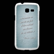 Coque Samsung Galaxy Fresh Survie valeur Turquoise Citation Oscar Wilde