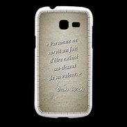 Coque Samsung Galaxy Fresh Survie valeur Sepia Citation Oscar Wilde