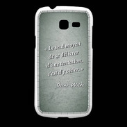 Coque Samsung Galaxy Fresh Tentation vert Citation Oscar Wilde