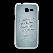 Coque Samsung Galaxy Fresh Tentation Turquoise Citation Oscar Wilde