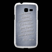 Coque Samsung Galaxy Fresh Toujours amoureux Bleu Citation Oscar Wilde
