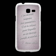 Coque Samsung Galaxy Fresh Toujours amoureux Rose Citation Oscar Wilde