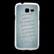 Coque Samsung Galaxy Fresh Toujours amoureux Turquoise Citation Oscar Wilde