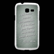 Coque Samsung Galaxy Fresh Toujours amoureux Vert Citation Oscar Wilde