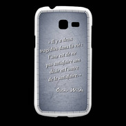 Coque Samsung Galaxy Fresh Tragédie Bleu Citation Oscar Wilde