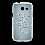 Coque Samsung Galaxy Fresh Tragédie Turquoise Citation Oscar Wilde