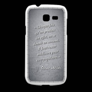 Coque Samsung Galaxy Fresh Chaque fois Noir Citation Oscar Wilde