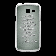 Coque Samsung Galaxy Fresh Chaque fois Vert Citation Oscar Wilde