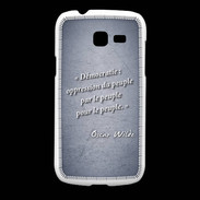 Coque Samsung Galaxy Fresh Démocratie Bleu Citation Oscar Wilde