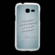 Coque Samsung Galaxy Fresh Démocratie Turquoise Citation Oscar Wilde