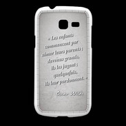 Coque Samsung Galaxy Fresh Enfants parents Gris Citation Oscar Wilde