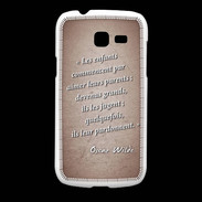 Coque Samsung Galaxy Fresh Enfants parents Rouge Citation Oscar Wilde