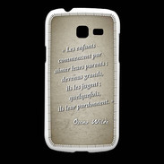 Coque Samsung Galaxy Fresh Enfants parents Sepia Citation Oscar Wilde