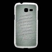 Coque Samsung Galaxy Fresh Enfants parents Vert Citation Oscar Wilde
