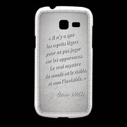 Coque Samsung Galaxy Fresh Esprits légers Gris Citation Oscar Wilde