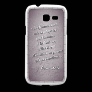 Coque Samsung Galaxy Fresh Femmes émotions Violet Citation Oscar Wilde