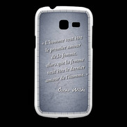 Coque Samsung Galaxy Fresh Homme veut Bleu Citation Oscar Wilde