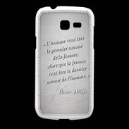 Coque Samsung Galaxy Fresh Homme veut Gris Citation Oscar Wilde