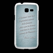 Coque Samsung Galaxy Fresh Homme veut Turquoise Citation Oscar Wilde