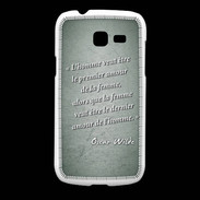 Coque Samsung Galaxy Fresh Homme veut Vert Citation Oscar Wilde