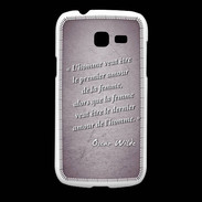Coque Samsung Galaxy Fresh Homme veut Violet Citation Oscar Wilde