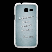 Coque Samsung Galaxy Fresh Brave Turquoise Citation Oscar Wilde