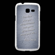 Coque Samsung Galaxy Fresh Chose vraie Bleu Citation Oscar Wilde