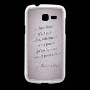 Coque Samsung Galaxy Fresh Chose vraie Rose Citation Oscar Wilde