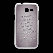 Coque Samsung Galaxy Fresh Chose vraie Violet Citation Oscar Wilde