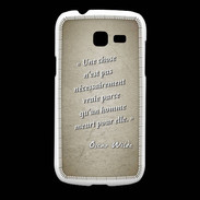 Coque Samsung Galaxy Fresh Chose vraie Sepia Citation Oscar Wilde