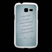 Coque Samsung Galaxy Fresh Chose vraie Turquoise Citation Oscar Wilde