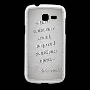 Coque Samsung Galaxy Fresh Conscience Gris Citation Oscar Wilde