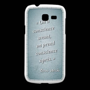 Coque Samsung Galaxy Fresh Conscience Turquoise Citation Oscar Wilde