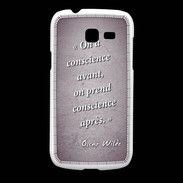 Coque Samsung Galaxy Fresh Conscience Violet Citation Oscar Wilde