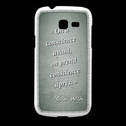 Coque Samsung Galaxy Fresh Conscience Vert Citation Oscar Wilde