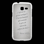 Coque Samsung Galaxy Fresh Cynique Gris Citation Oscar Wilde