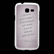 Coque Samsung Galaxy Fresh Cynique Rose Citation Oscar Wilde