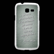Coque Samsung Galaxy Fresh Cynique Vert Citation Oscar Wilde