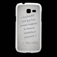 Coque Samsung Galaxy Fresh Fatalité Gris Citation Oscar Wilde