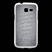 Coque Samsung Galaxy Fresh Fatalité Noir Citation Oscar Wilde