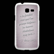 Coque Samsung Galaxy Fresh Fatalité Rose Citation Oscar Wilde