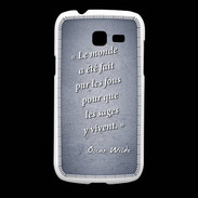 Coque Samsung Galaxy Fresh Fous sages Bleu Citation Oscar Wilde