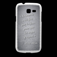 Coque Samsung Galaxy Fresh Fous sages Noir Citation Oscar Wilde