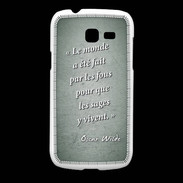 Coque Samsung Galaxy Fresh Fous sages Vert Citation Oscar Wilde