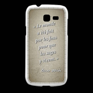 Coque Samsung Galaxy Fresh Fous sages Sepia Citation Oscar Wilde